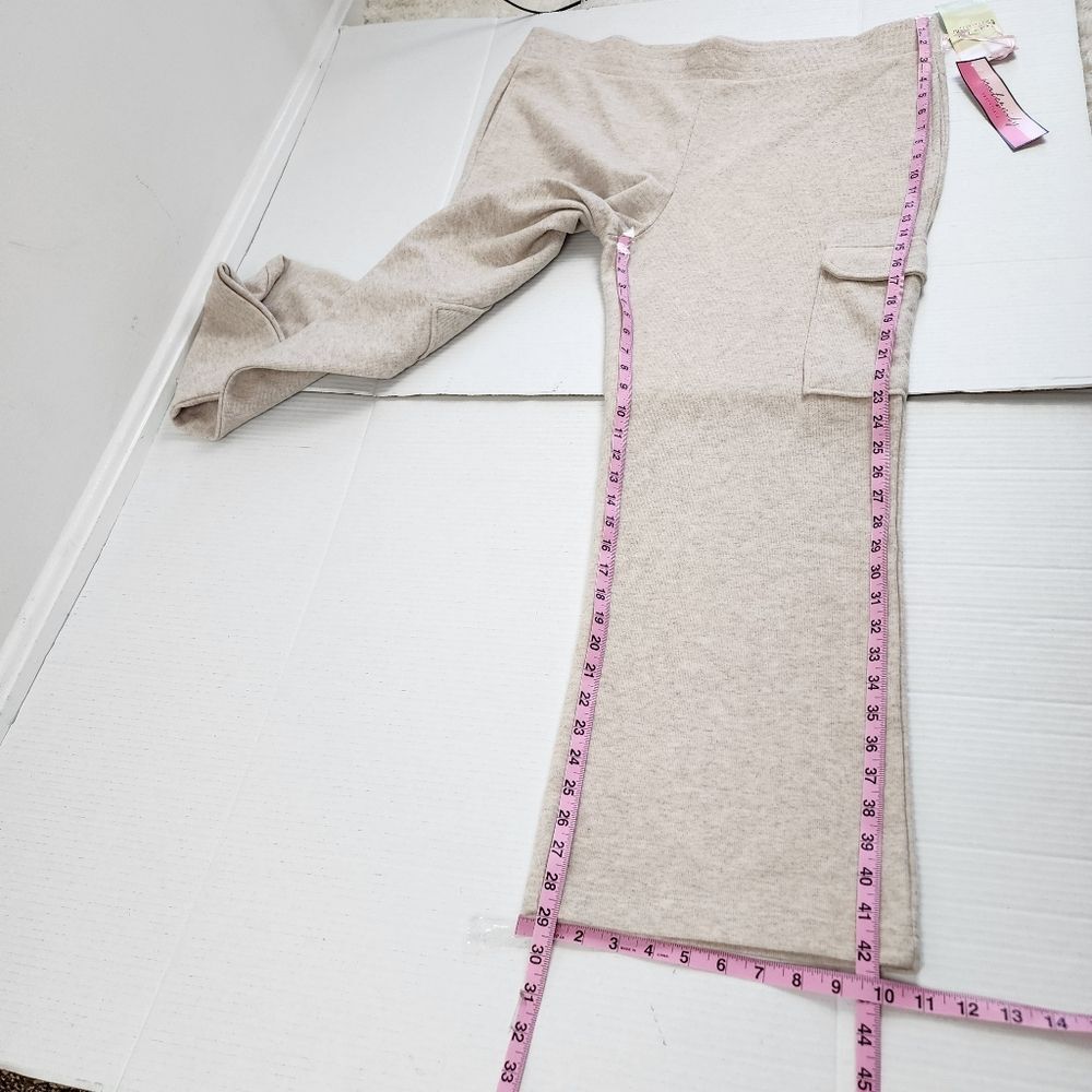 First Kick Maternity Sweatpants Cargo Pants Wide Leg Joggers Cream Size XL - Picture 8 of 15